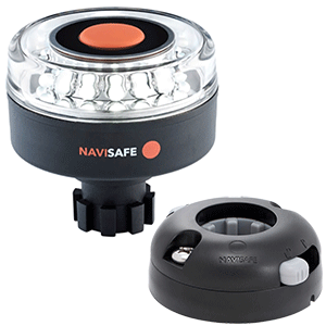 NAVISAFE NAVILIGHT 360-DEG 2NM W/NAVIBOLT BASE & HORIZONTAL MOUNT, BLACK