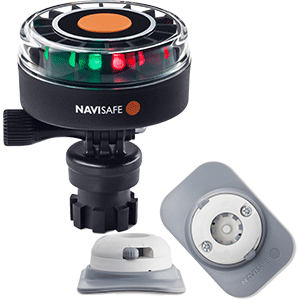 NAVISAFE NAVILIGHT 2NM TRICOLOR W/NAVIMOUNT BASE & RIB MOUNT, WHITE