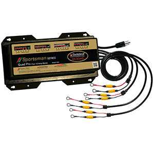 DUAL PRO SPORTSMAN SERIES BATTERY CHARGER, 40A, 4-10A-BANKS, 12V-48V