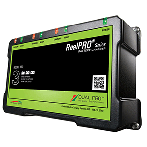 DUAL PRO REALPRO SERIES BATTERY CHARGER, 18A, 3-6A-BANKS, 12V-36V