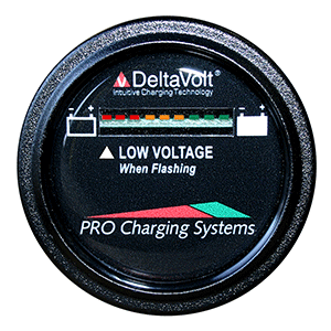 DUAL PRO BATTERY FUEL GAUGE, DELTAVIEW LINK COMPATIBLE, 36V SYSTEM (3-12V BATTERIES, 6-6V BATTERIES)