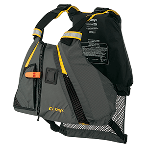 ONYX MOVEMENT DYNAMIC PADDLE SPORTS VEST, YELLOW/GREY, M/L