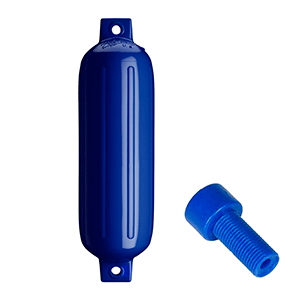 POLYFORM G-4 TWIN EYE FENDER 6.5" X 22", COBALT BLUE W/ADAPTER