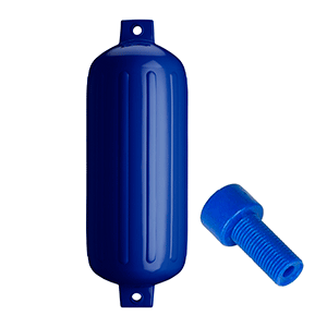 POLYFORM G-6 TWIN EYE FENDER 11" X 30", COBALT BLUE W/ADAPTER