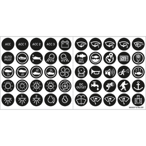 BLUE SEA 4230 PUSH BUTTON SWITCH LABEL KIT
