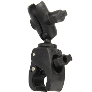 RAM MOUNT TOUGH-CLAW SMALL CLAMP MOUNT W/DOUBLE SOCKET ARM, 1" BALL