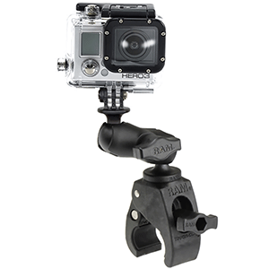 RAM MOUNT SMALL TOUGH-CLAW BASE W/SHORT DOUBLE SOCKET ARM & GOPRO/ACTION CAMERA MOUNT
