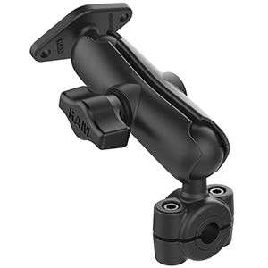RAM MOUNT RAM TORQUE 3/8", 5/8" DIAMETER MINI RAIL BASE W/ 1" BALL, MEDIUM ARM AND DIAMOND BALL BASE