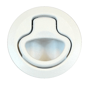 SOUTHCO FLUSH PULL LATCH, PUSH TO CLOSE, MEDIUM, WHITE