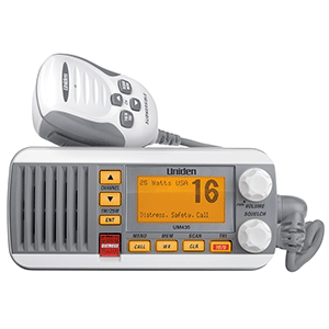 UNIDEN UM435 FIXED MOUNT VHF RADIO, WHITE