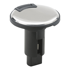 ATTWOOD LIGHTARMOR PLUG-IN BASE, 3 PIN, SS, ROUND