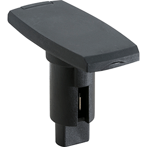 ATTWOOD LIGHTARMOR PLUG-IN BASE, 2 PIN, BLACK, RECTANGLE