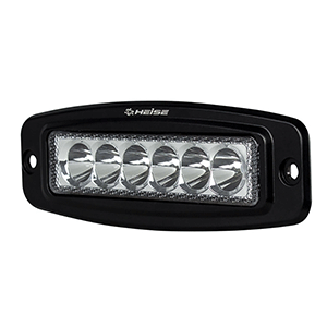 HEISE 6 LED SINGLE ROW DRIVING LIGHT, FLUSH MOUNT