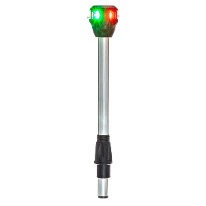 ATTWOOD LIGHTARMOR BI-COLOR NAVIGATION POLE LIGHT W/TASK LIGHT, STRAIGHT, 10"