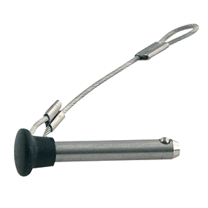 TACO STAINLESS STEEL PIN & LANYARD W/PLASTIC KNOB