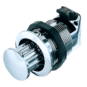 SOUTHCO POP-OUT KNOB LATCH PLASTIC CHROME PLATED FIXED GRIP THREADED BODY .05-.75