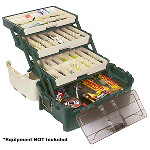 PLANO HYBRID HIP 3-TRAY TACKLE BOX, FOREST GREEN