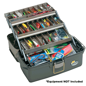PLANO GUIDE SERIES TRAY TACKLE BOX, GRAPHITE/SANDSTONE