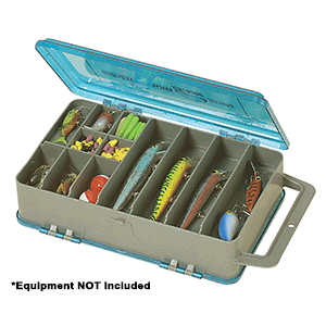 PLANO DOUBLE-SIDED TACKLE ORGANIZER MEDIUM, SILVER/BLUE