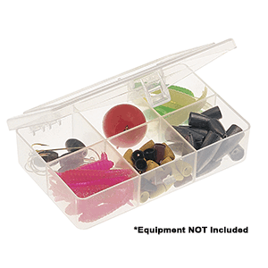 PLANO SIX-COMPARTMENT TACKLE ORGANIZER, CLEAR