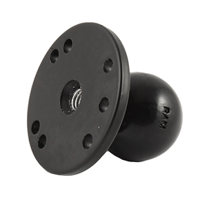 RAM MOUNT 2.5" ROUND BASE W/3/8"-16 FEMALE THREADED HOL & 1.5" BALL