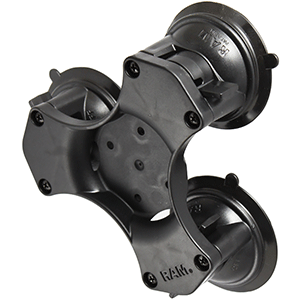 RAM MOUNT TRIPLE SUCTION CUP BASE W/AMPS HOLE PATTERN W/O BALL