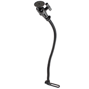 RAM MOUNT POD I UNIVERSAL NO-DRILL VEHICLE MOUNT W/24" RIGID ALUMINUM ROD & 1.5" DIAMETER BALL ROUND ADAPTER BASE