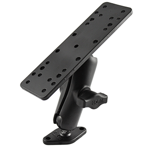 RAM MOUNT 1" BALL MOUNT W/6.25" X 2" RECTANGLE BASE & DIAMOND BASE