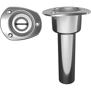 MATE SERIES STAINLESS STEEL 0-DEG ROD & CUP HOLDER, OPEN, OVAL TOP
