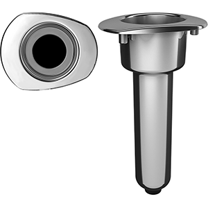 MATE SERIES ELITE SCREWLESS STAINLESS STEEL 0-DEG ROD & CUP HOLDER, DRAIN, OVAL TOP