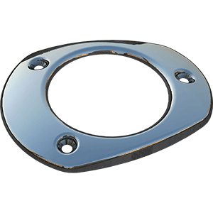 MATE SERIES STAINLESS STEEL CAP F/OVAL PLASTIC ROD HOLDERS