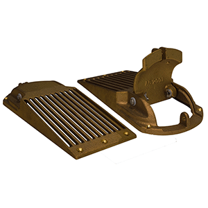GROCO BRONZE SLOTTED HULL SCOOP STRAINER W/ACCESS DOOR F/UP TO 3" THRU HULL