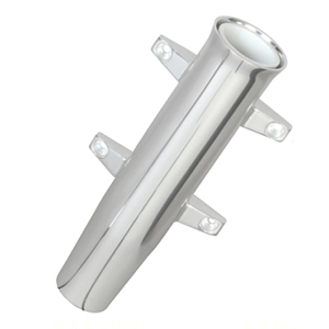 LEE'S ALUMINUM SIDE MOUNT ROD HOLDER, TULIP STYLE, SILVER ANODIZE