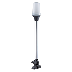 PERKO FOLD DOWN ALL-ROUND POLE LIGHT, VERTICAL MOUNT, WHITE