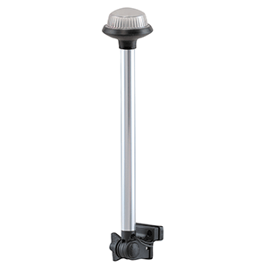 PERKO FOLD DOWN ALL-ROUND FROSTED GLOBE POLE LIGHT, HORIZONTAL MOUNT, WHITE