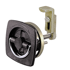 PERKO FLUSH LATCH, NON-LOCKING, 2.5" X 2.5" W/OFFSET ADJUSTABLE CAM BAR