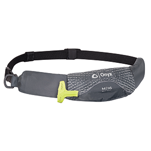 ONYX M-16 MANUAL INFLATABLE BELT PACK (PFD), GREY