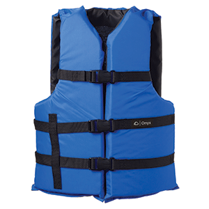 ONYX NYLON GENERAL PURPOSE LIFE JACKET, ADULT OVERSIZE, BLUE