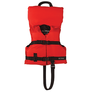 ONYX NYLON GENERAL PURPOSE LIFE JACKET, INFANT/CHILD UNDER 50LBS, RED