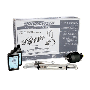 UFLEX SILVERSTEER UNIVERSAL FRONT MOUNT OUTBOARD HYDRAULIC STEERING SYSTEM W/ UC128-SVS-1 CYLINDER