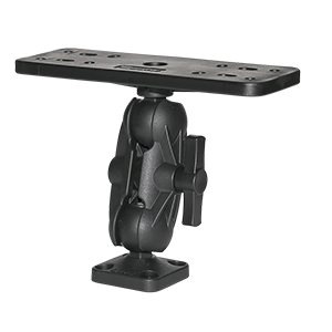 SCOTTY 163 1.5" BALL MOUNT W/FISHFINDER & UNIVERSAL MOUNTING PLATE