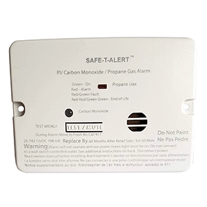 SAFE-T-ALERT COMBO CARBON MONOXIDE PROPANE ALARM, FLUSH MOUNT, MINI, WHITE