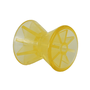CE SMITH BOW ROLLER, YELLOW PVC, 4" X 1/2" ID