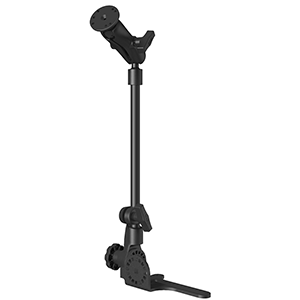 RAM MOUNT UNIVERSAL NO-DRILL RAM POD HDVEHICLE MOUNT W/DOUBLE SOCKET ARM & 2.5" ROUND BASE AMPS HOLE PATTERN