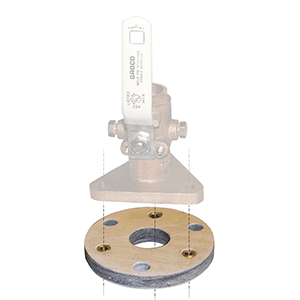 GROCO BACKING BLOCK F/2" & 2-1/2" SEACOCKS
