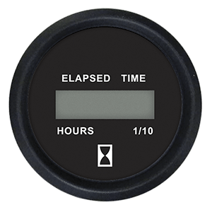 FARIA EURO BLACK 2" DIGITAL HOURMETER GAUGE