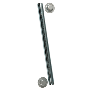 CE SMITH PACKAGE ROLLER SHAFT 1/2" X 6-1/4" W/CAP NUTS, ZINC
