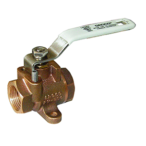 GROCO 1/4" NPT BRONZE INLINE FUEL VALVE