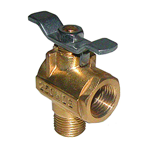 GROCO 1/2" NPT 90-DEG BRONZE FUEL VALVE