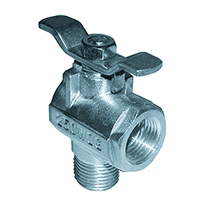 GROCO 1/2" NPT 90-DEG STAINLESS STEEL FUEL VALVE